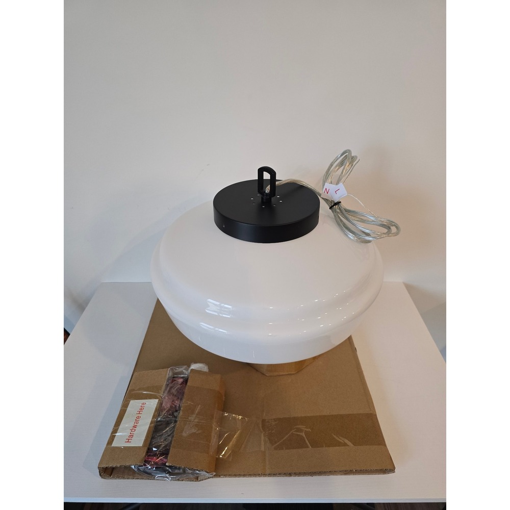 Milk Glass Adjustable Pendant Ceiling Black Finish Hearth &‎ Hand with Magnolia